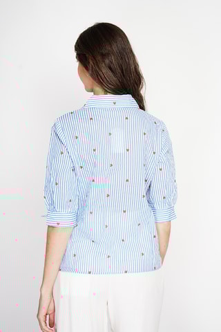 Blusa de lino - Azul