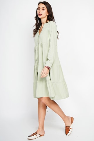 Vestido de lino - Verde