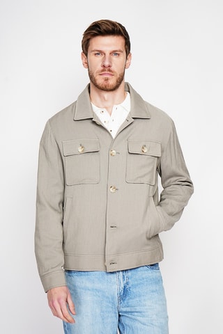 Chaqueta de lino - Caqui