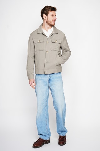 Chaqueta de lino - Caqui