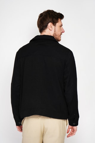 Chaqueta de lino - Negro