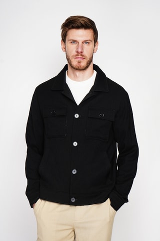 Chaqueta de lino - Negro