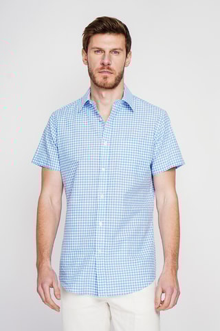 Chemise en lin - Bleu