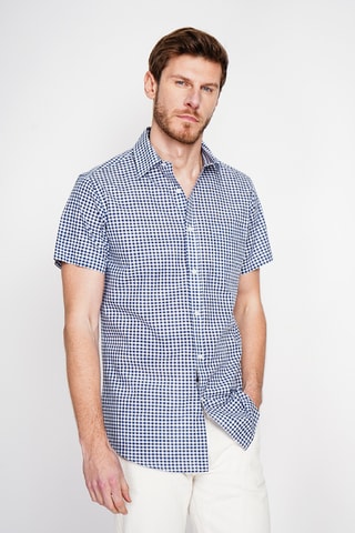 Chemise en lin - Bleu marine
