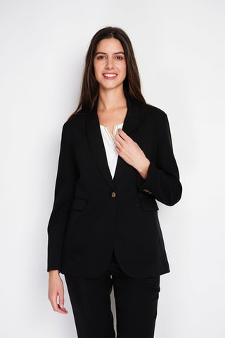 Chaqueta de lino - Negro