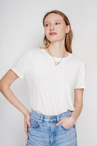 t-shirt en lin - Blanc