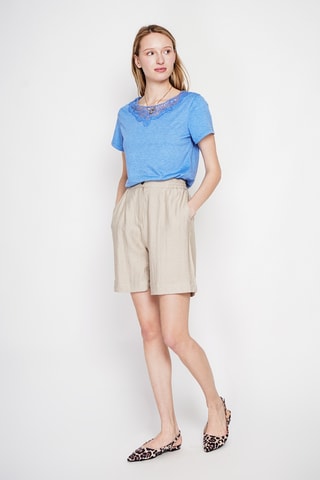 T-shirt en lin - Bleu