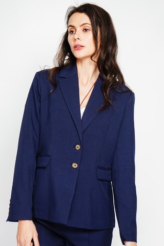 Chaqueta de lino - Azul marino