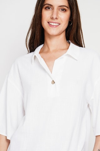 Blusa de lino - Blanco