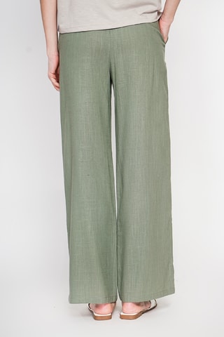 Pantalón ancho de lino - Beige