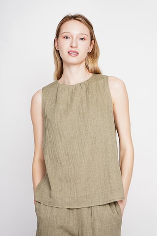 Top de lino - Caqui