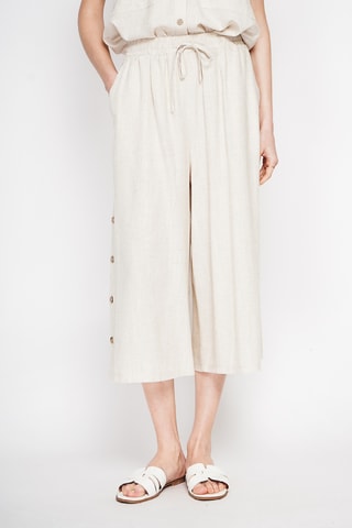 Pantalón pirata de lino - Beige