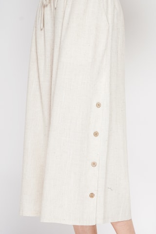 Pantalón pirata de lino - Beige