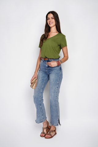 Camiseta de lino - Beige