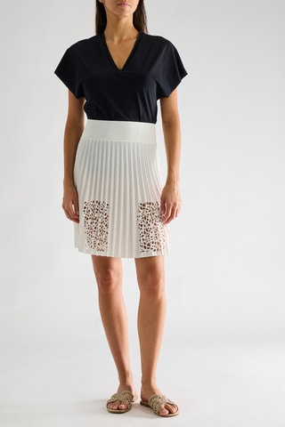 Gonna plissé vita alta Josy - Ecume