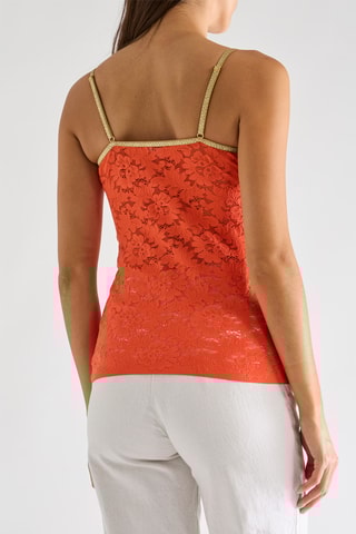 Top in pizzo Spencer - Arancione