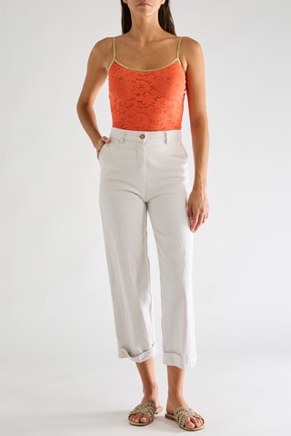 Top in pizzo Spencer - Arancione