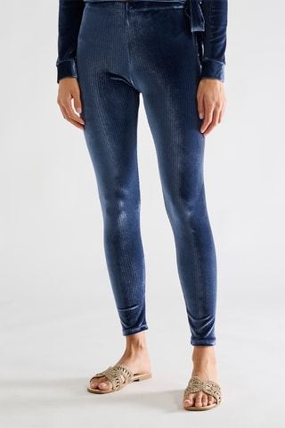 Leggings in velluto Tricy - Blu