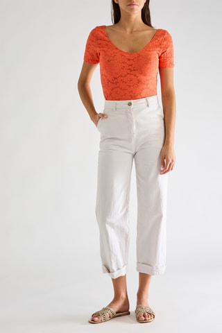 Top in pizzo Yann - Arancione