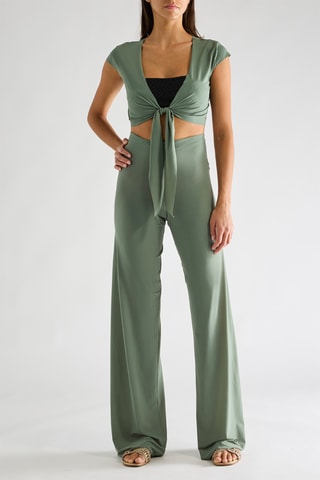 Crop top annodato da mare Tako - Mandorla