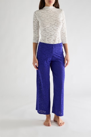 Pantaloni in pizzo Mali - Cobalto