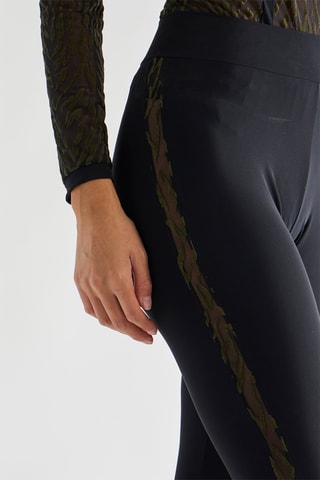 Leggings vita alta  Cyria - Nero/kaki