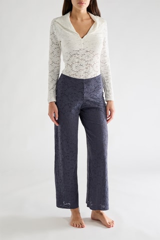 Pantaloni in pizzo Mali - Acciaio