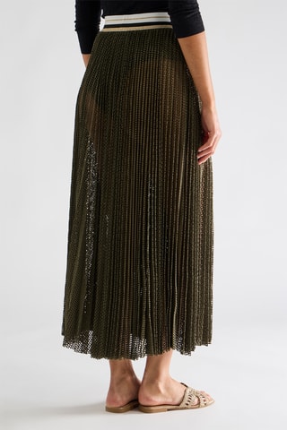 Gonna plissé vita alta Jalia - Kaki