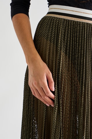 Gonna plissé vita alta Jalia - Kaki