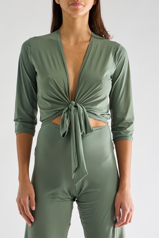 Crop top annodato da mare Luiza - Mandorla