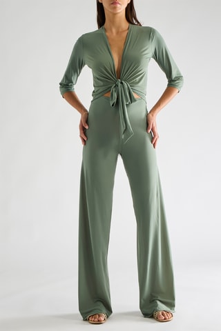 Crop top annodato da mare Luiza - Mandorla