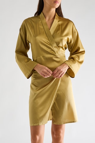 Abito a portafoglio in seta Rakia - Bronzo