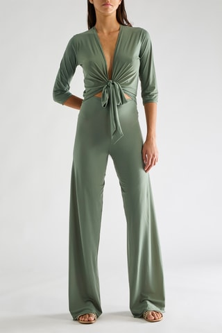 Pantaloni da mare vita alta Myla - Mandorla