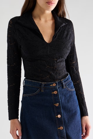 Top in pizzo Taina - Nero