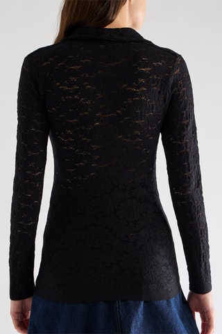 Top in pizzo Taina - Nero