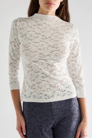 Top in pizzo Gips - Ecume