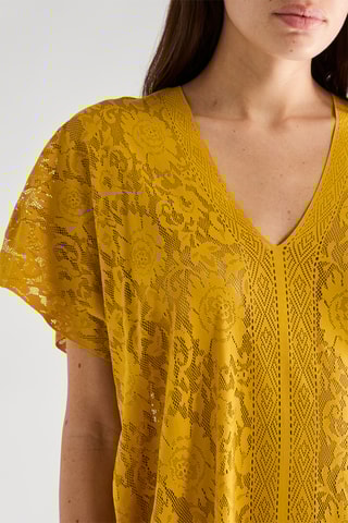 Abito da mare in pizzo Jesse - Ocra