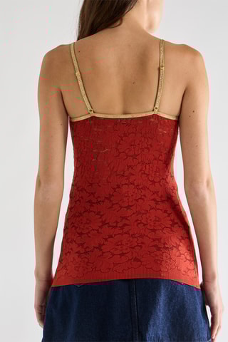 Top in pizzo Spencer - Mattone