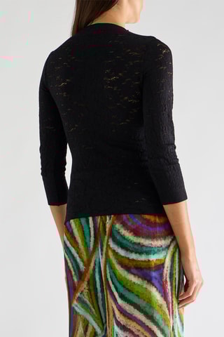 Top in pizzo Gips - Nero