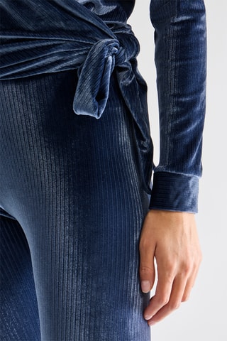 Top a portafoglio in velluto Clenie - Blu