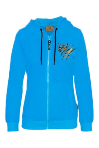 Sweat à capuche - Noir, bleu et jaune