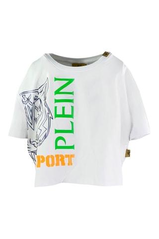 T-shirt - Blanc, bleu et vert