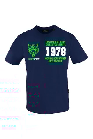 T-shirt - Blanc, noir et bleu