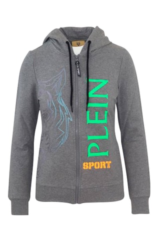 Sweat à capuche - Jaune, violet et gris