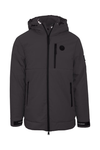 Parka à capuche - Noir et gris