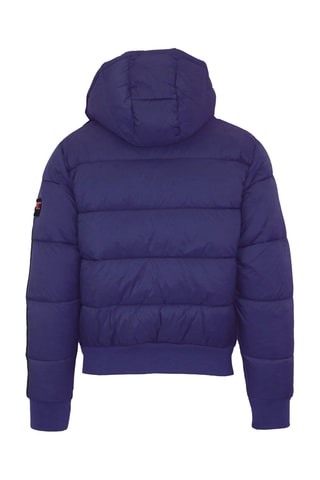 Doudoune à capuche - Noir, rouge et bleu