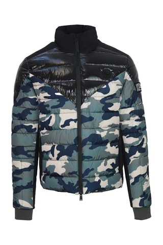 Doudoune - Noir, bleu et vert