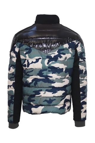 Doudoune - Noir, bleu et vert