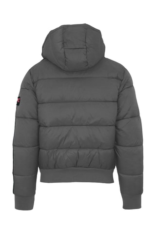 Doudoune à capuche - Noir, rouge et gris