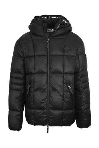 Doudoune à capuche - Blanc et noir